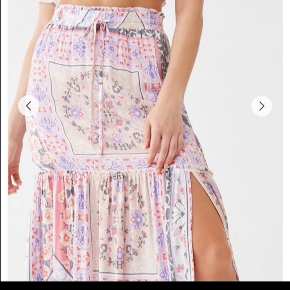 Paisley Print Maxi Skirt